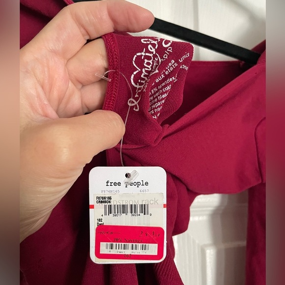 Elegant Red Knit Dress Free People NWT - Picture 5 of 5